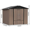 Metal Steel Garden Shed 6x8ft,3x5ft Storage Sheds Lockable Outdoor Tool House