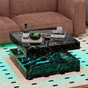 High Gloss Coffee Table with LED Light Living Room Cocktail Sofa Center Table