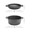 Portable Deep and Thick Stew Pot, Cast Iron Pot, Camping Cooking