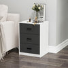 3 Drawer Wooden Bedroom Bedside Cabinet Furniture Storage Nightstand Side Table