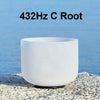CVNC 432Hz 8" Quartz Crystal Singing Bowl Frosted Chakra for Sound Heal Bath