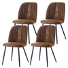 Set of 2,4,6 Velvet Suede Dining Chairs Upholstered seat Ergnomic with Metal Leg