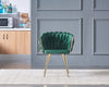 Velvet Dining Chair with Door Knocker Ring Windsor Dressing Room Chair 1/2/4/6