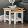 Nest of 2 Tables Side End Square Modern Table Set Living Room Display