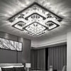 20-100cm Flush Mount Modern Square Ceiling Chandelier Crystal Light Lamp Pendant