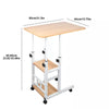 Mobile Over Bed Table Foldable Overbed Height Adjustable Laptop Tray Stand Desks