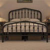 Metal Bed Frame with Arched Headboard and Footboard/Heavy Duty Slat Support