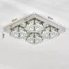20-100cm Flush Mount Modern Square Ceiling Chandelier Crystal Light Lamp Pendant