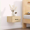 Bedside Cabinets Floating Bedroom Nightstand Drawer Wall Mounted Wood