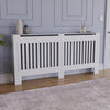 White Radiator Cover MDF Small Large Modern Wood Slat Grill Cabinet Furniture