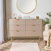 OHS Ribbed Bedside Table Cabinet 3/4/5/6 Draw Nightstand Side Board