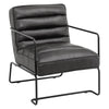 Industrial Retro Faux Leather/Velvet Armchair Ribbed Back Chair Lounge Sofa Seat