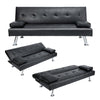 Sofa Bed Faux Leather Sofa Bed Recliner 3 Seater Luxury/Budget Modest