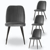 2/4/6 Velvet Suede Dining Chairs Upholstered seat with Metal Legs Kitchen Chairs