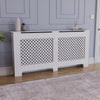 White Radiator Cover MDF Small Large Modern Wood Slat Grill Cabinet Furniture