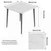 4-Person Large Glossy Marble Dining Table Modern Kitchen Table Office Work Table