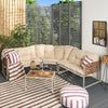 Garden Furniture 5 Seater Corner Sofa Table Set Cushioned Outdoor Patio Natural