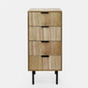 OHS Ribbed Bedside Table Cabinet 3/4/5/6 Draw Nightstand Side Board