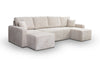 Yasmine U-Shape Sofa Bed with Storage Or L-Shape Reversibe Jumbo Cord Sette