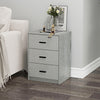 3 Drawer Wooden Bedroom Bedside Cabinet Furniture Storage Nightstand Side Table