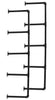 Shelf Industrial Steel pipe Wall Floating Storage Shelving Unit 2 - 4.5 Tiers