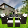 8 SEATER CUBE RATTAN GARDEN FURNITURE SET CHAIRS SOFA TABLE OUTDOOR PATIO WICKER
