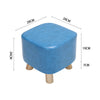 Small Square Footstool Footrest Pouffe Shoe Foot Stool Padded Ottoman Wooden Leg
