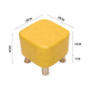 Small Square Footstool Footrest Pouffe Shoe Foot Stool Padded Ottoman Wooden Leg