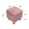 Small Square Footstool Footrest Pouffe Shoe Foot Stool Padded Ottoman Wooden Leg