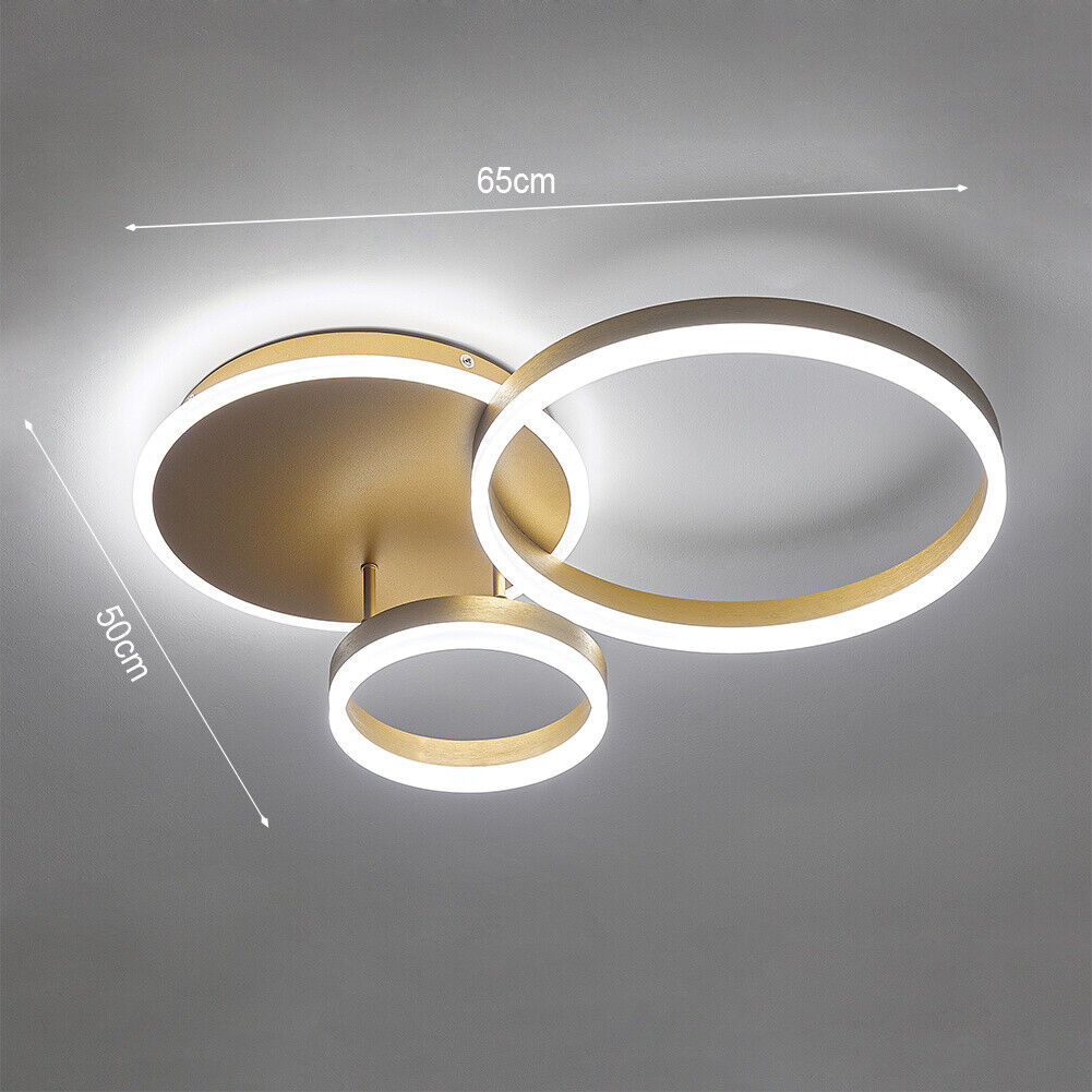 LED Ceiling Light 3/5/6/8 Rings Chandelier Lamp Living Room Bedroom Pendant Lamp