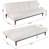 Folding 3 Seater Sofa Bed Click-Clack Recliner Fabric Couch Sleeper Living Room