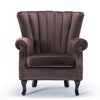 Fireside Armchair Chesterfield High Wing Back Chair Lounge Tub Queen Anne Sofa