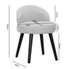 Bedroom Padded Seat Vanity Chair Makeup Stool Dressing Table Velvet Pouffe Chair