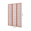 Room Divider Wall Solid Wood Screen 3/4/6 Panel Folding Partition Privacy Screen