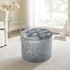 Chesterfield Buttoned Tufted Footstool Round Ottoman Pouffe Footrest Stool Large