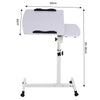 Mobile Over Bed Chair Table Overbed Height Adjustable Laptop Tray Stand PC Desk