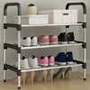 4/5/8 Tier Metal Shoe Rack Stand Space Save Storage Organiser Shelf with MDF Top