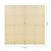 Room Divider Wall Solid Wood Screen 3/4/6 Panel Folding Partition Privacy Screen