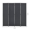 Room Divider Wall Solid Wood Screen 3/4/6 Panel Folding Partition Privacy Screen