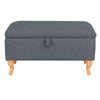 Modern Fabric Storage Footstool Ottoman Chair Pouffe Stool Bench Seater Toy Box