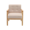 Occasional Wooden Frame Armchair Deep Button Padded Lounge Tub Chair Sofa Fabric