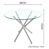 Luxury Dining Table Set Kitchen Table and Chairs Round/Square Metal Glass Table