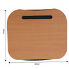 Wood Desk Portable Laptop Desk Tray Knee Pillow Table Ipad Slot Writing Table