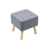 Small Square Footstool Footrest Pouffe Shoe Foot Stool Padded Ottoman Wooden Leg