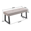 Modern Ottoman Bench Fabric Padded Footrest Entry Hallway Shoe Bench Window Seat
