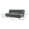 Folding 3 Seater Sofa Bed Click-Clack Recliner Fabric Couch Sleeper Living Room