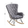 Upholstered Rocking Chair Lounger Recliner Leisure Rocker Padded Accent Armchair