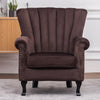 Vintage Upholstered Velvet Deep Button Armchair Fireside Chair Sofa Lounge Seat