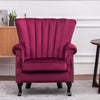 Vintage Upholstered Velvet Deep Button Armchair Fireside Chair Sofa Lounge Seat