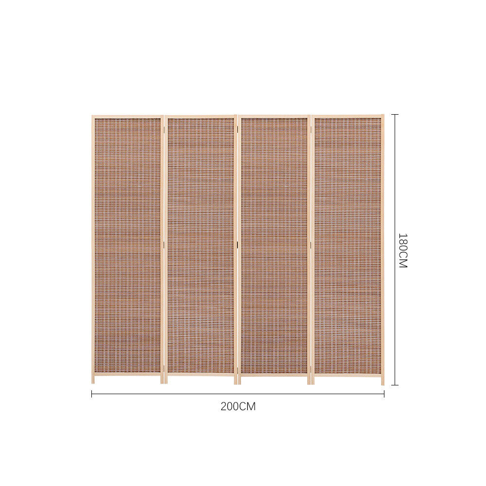 Room Divider Wall Solid Wood Screen 3/4/6 Panel Folding Partition Privacy Screen